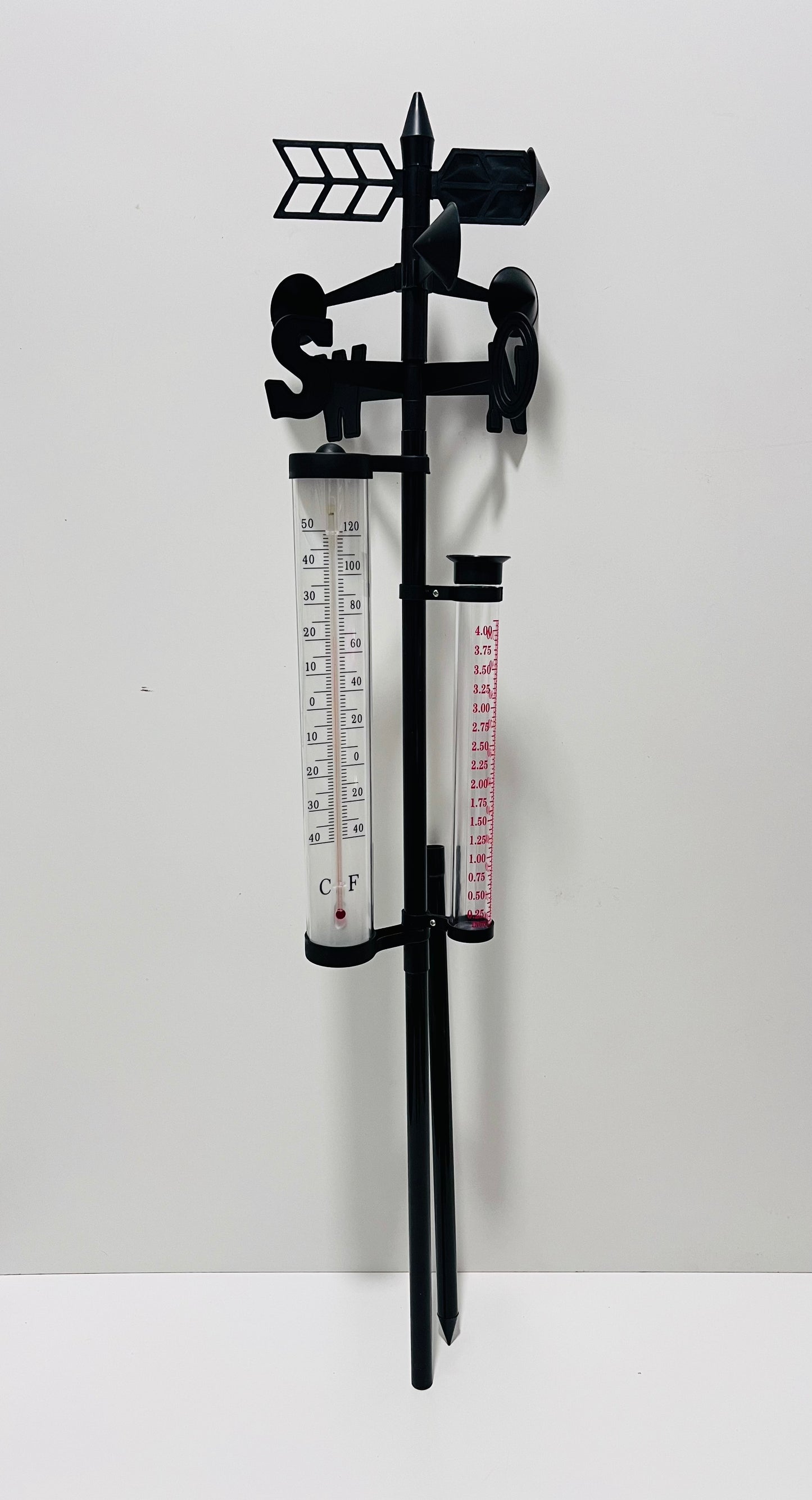 Wetterstation Regenmesser Niederschlag Windrichtung Anzeiger inkl. Thermometer