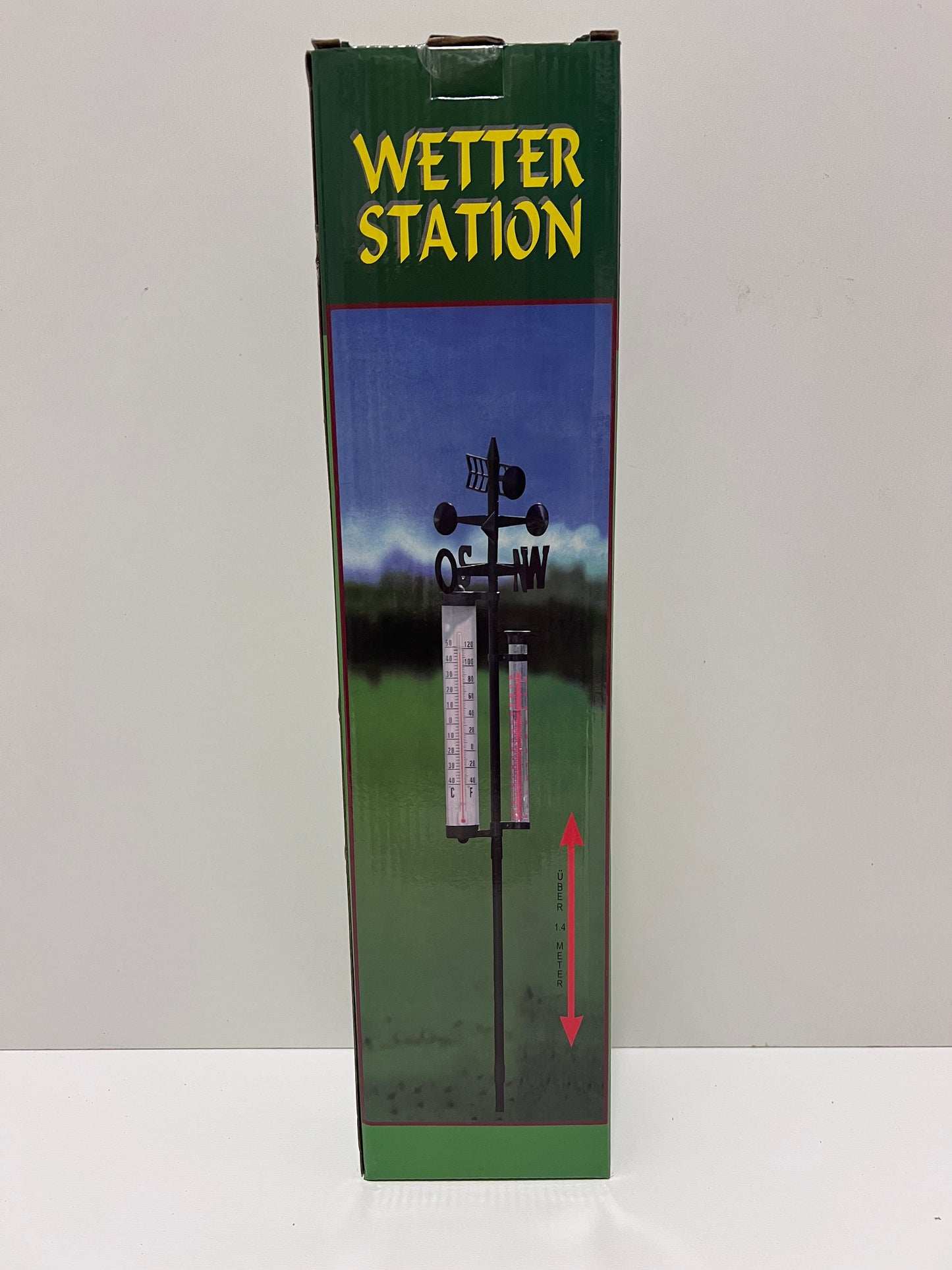 Wetterstation Regenmesser Niederschlag Windrichtung Anzeiger inkl. Thermometer
